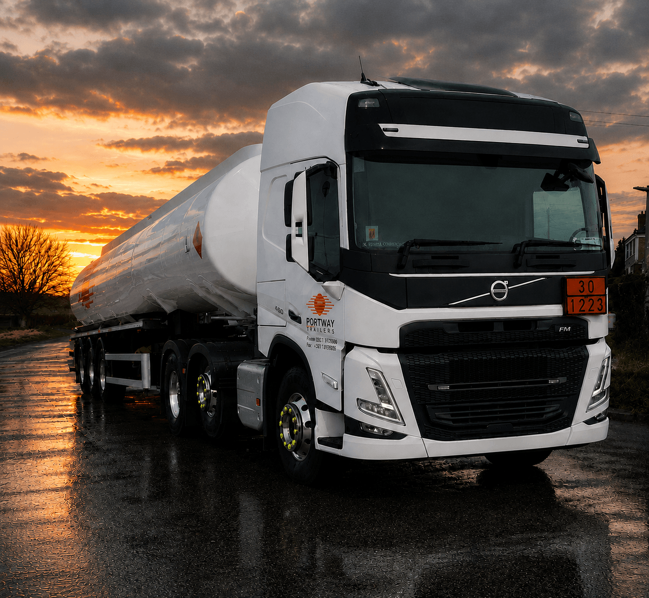 Blue Portway Scania specialist tanker